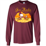 Snoopy Thanksgiving Give Thanks With A Grateful Heart - Long Sleeve T-Shirt