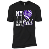 TCU Horned Frogs Football My Heart is on that Field - Premium Short Sleeve T-Shirt