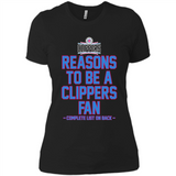 Reasons to be a LA Clippers Fan Complete List on Back - Ladies' Boyfriend T-Shirt