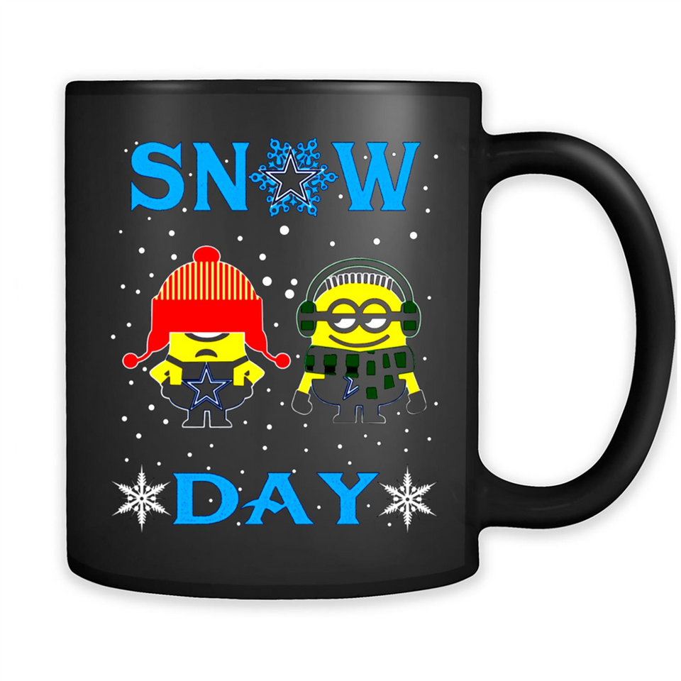 Snow Day Shirt For Dallas Cowboys Vs Minion Fans pingpong