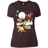 Christmas Santa Golden Retriever Sleigh For Labrador Retriever
