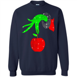 Christmas The Grinch Hand Holding Apple Ornament sweater - Sweatshirt