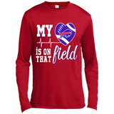 Buffalo Bills Football My Heart is on that Field - Canvas Long Sleeve T-Shirt