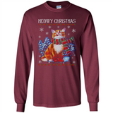 Christmas Ugly Sweater Cat With Christmas Meowy Chritstmas - Long Sleeve T-Shirt