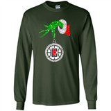 Amazing shirt Los Angeles Clippers Glitter Grinch Monogram Ornament Christmas Gift - Long Sleeve T-Shirt