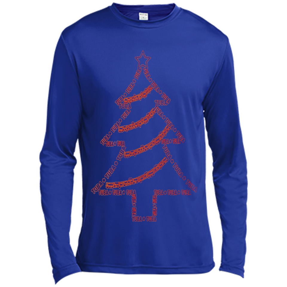 Tuba Text Christmas Tree Musical Instrument Holiday Shirt