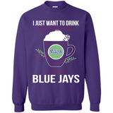 I Just Want To Drink Hot Chocolate & Watch Toronto Blue Jays Ugly Christmas Sweater PINGPONG