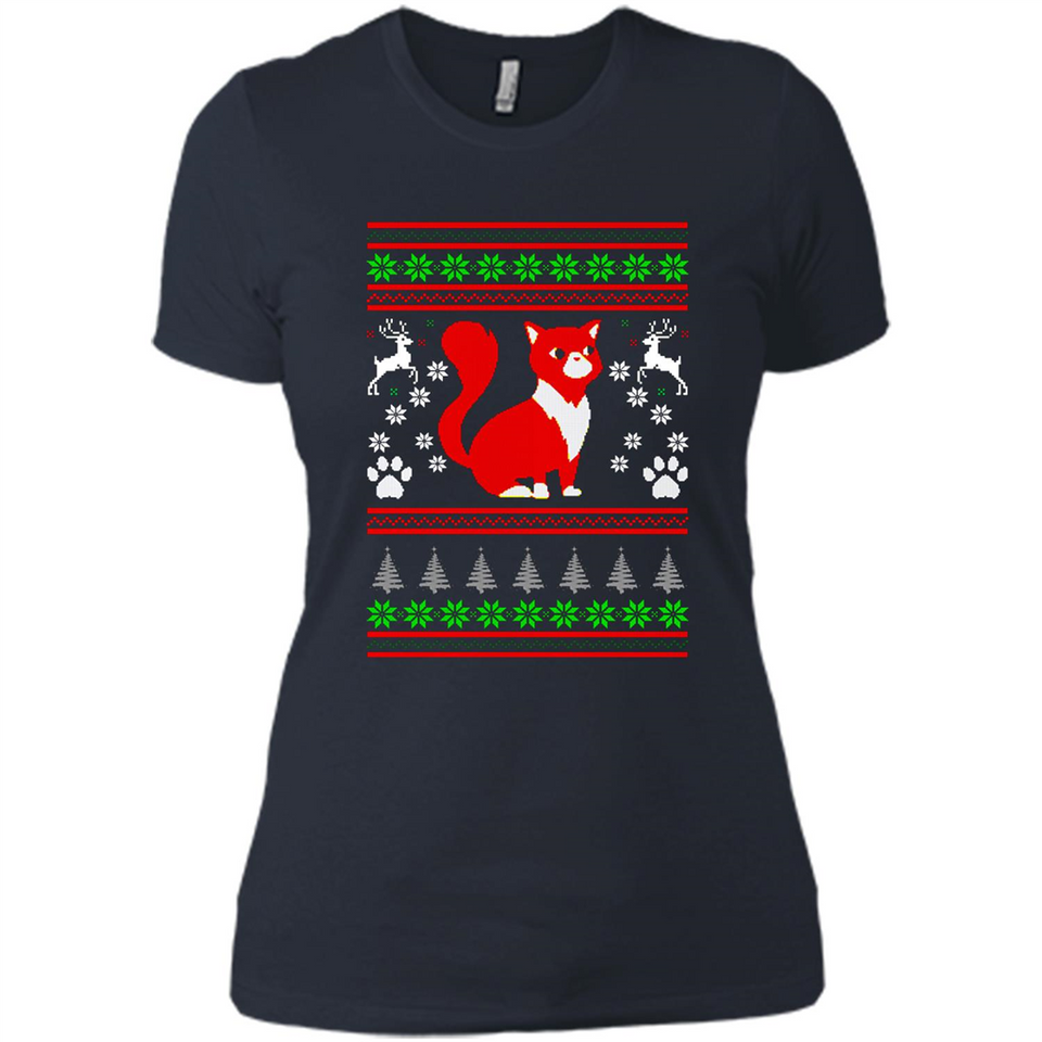 Christmas Ugly Sweater CUTE CATS UGLY CHRISTMAS SWEATERS - Ladies' Boyfriend T-Shirt