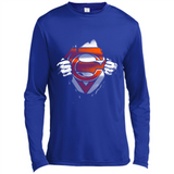 Chicago Bears And Superman Fans - Canvas Long Sleeve T-Shirt