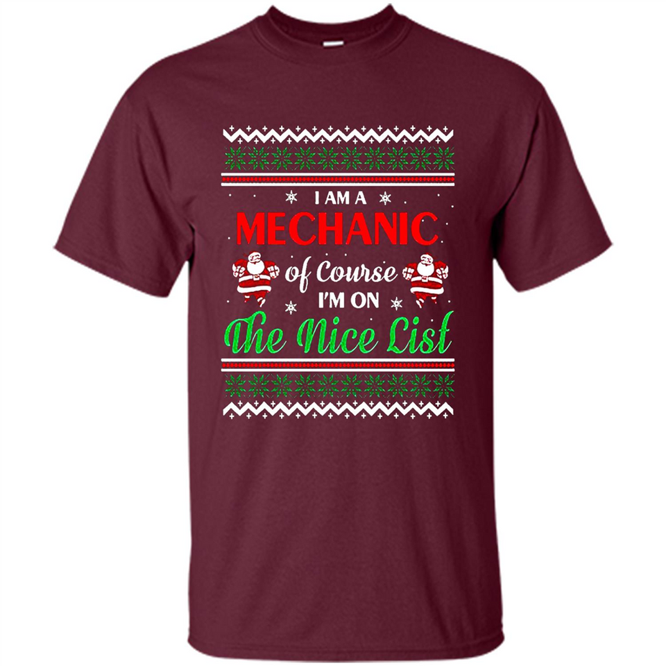 Funny Ugly Christmas T-Shirt Gift for Mechanic - Shirt