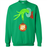 Grinch hand holding Logo HomeDepot Glitter Christmas - Sweatshirt