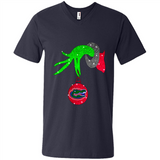 GRINCH HAND HOLDING FLORIDA GATORS GLITTER CHRISTMAS PINGPONG