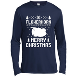 Flowerhorn Christmas T-shirt, Ugly Christmas Sweater - Canvas Long Sleeve T-Shirt