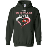 This Woman love 49ers NFL football team - Hoodie