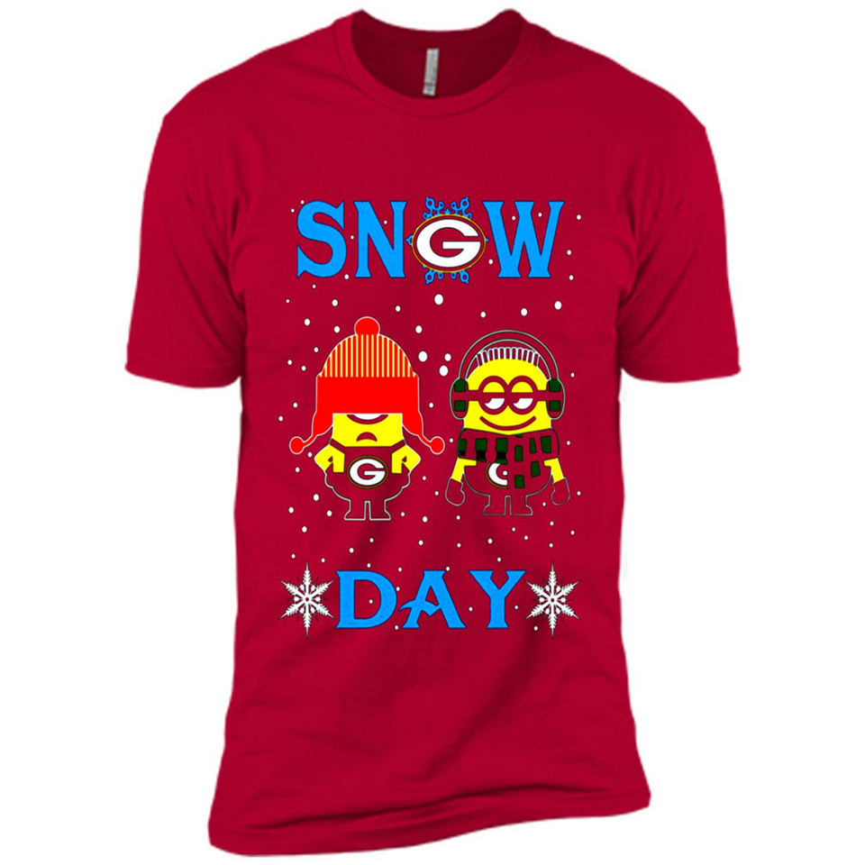 Snow Day Shirt For Green Bay Packers Vs Minion Fans pingpong
