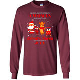 Never Underestimate A July Woman Watches Hallmark Movies Sweatshirt - Long Sleeve T-Shirt