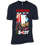 Working On My Santa Body Funny Christmas Gift Sleeve Xmas - Premium Short Sleeve T-Shirt