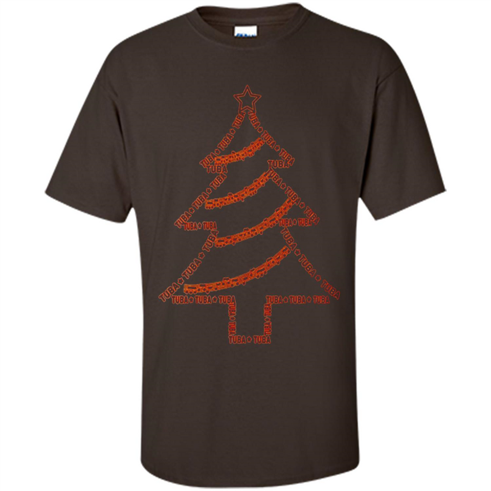 Tuba Text Christmas Tree Musical Instrument Holiday Shirt