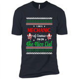 Funny Ugly Christmas T-Shirt Gift for Mechanic - Premium Short Sleeve T-Shirt
