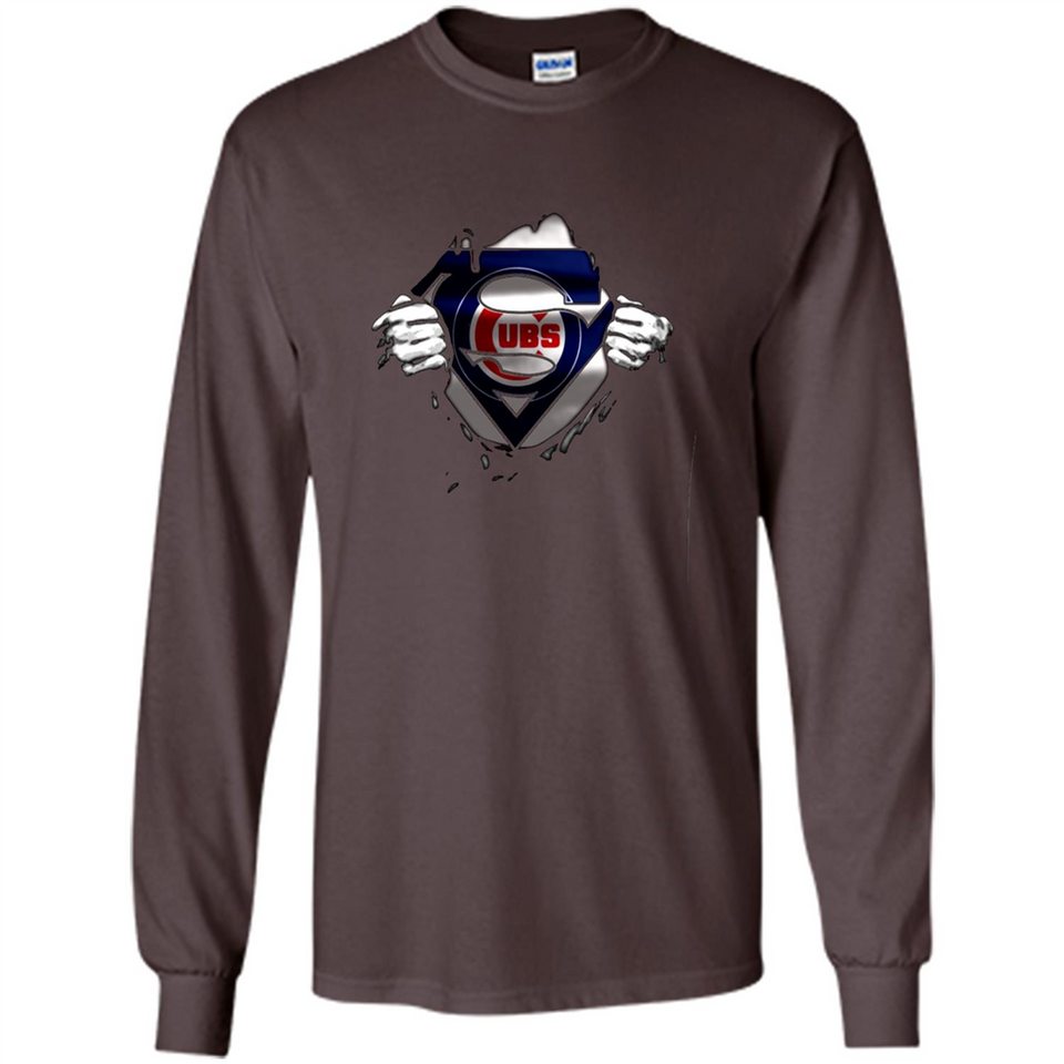 Chicago Cubs And Superman Fans - Long Sleeve T-Shirt