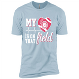 Alabama Crimson Football My Heart is on that Field - Premium Short Sleeve T-Shirt