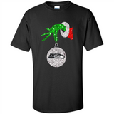 Funny Seattle Seahawks Glitter Grinch Monogram Ornament Christmas Gift - Shirt