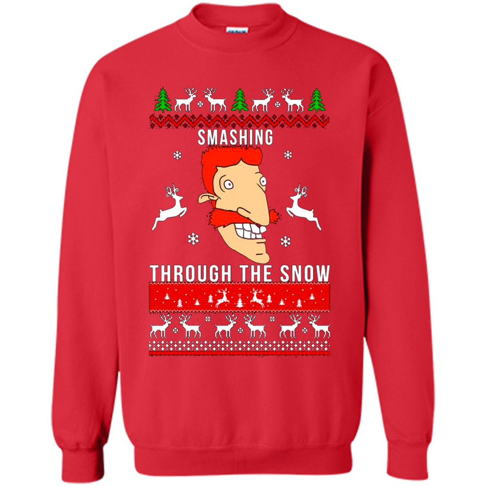 Nigel Thornberry Smashing through the snow Christmas sweatshirt PINGPONG