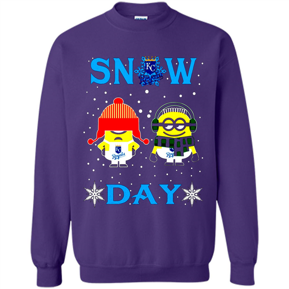 Snow Day Shirt For Kansas City Royals Vs Minion Fans pingpong
