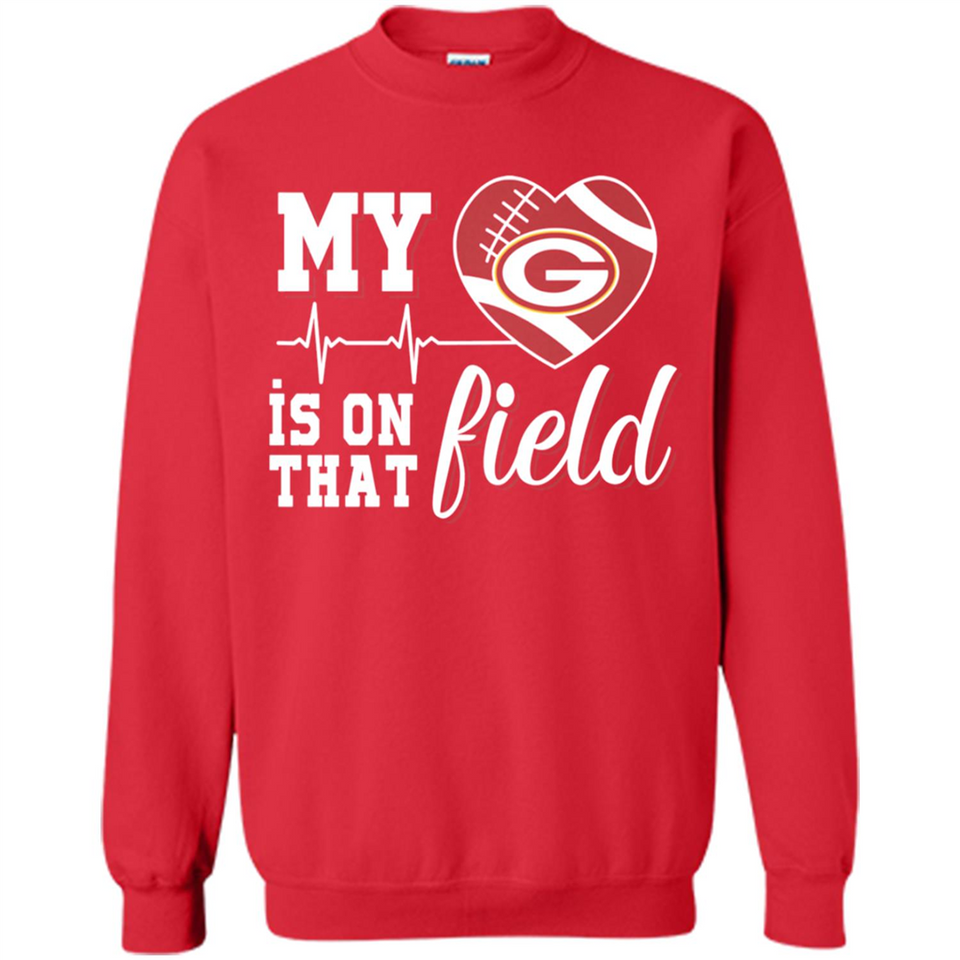 Green Bay Packers Football My Heart is on that Field - Sweatshirt