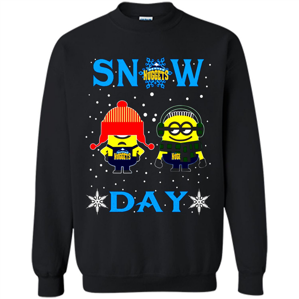 Snow Day Shirt For Denver Nuggets Vs Minion Fans pingpong