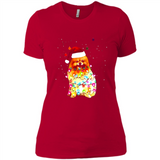 Pomeranian Santa Lights Christmas Dog Xmas Sweatshirt - Ladies' Boyfriend T-Shirt
