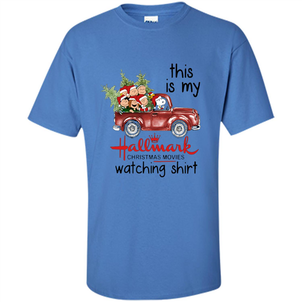 Snoopy This Is My Hallmark Christmas Movies Watching T-Shirt - Shirt
