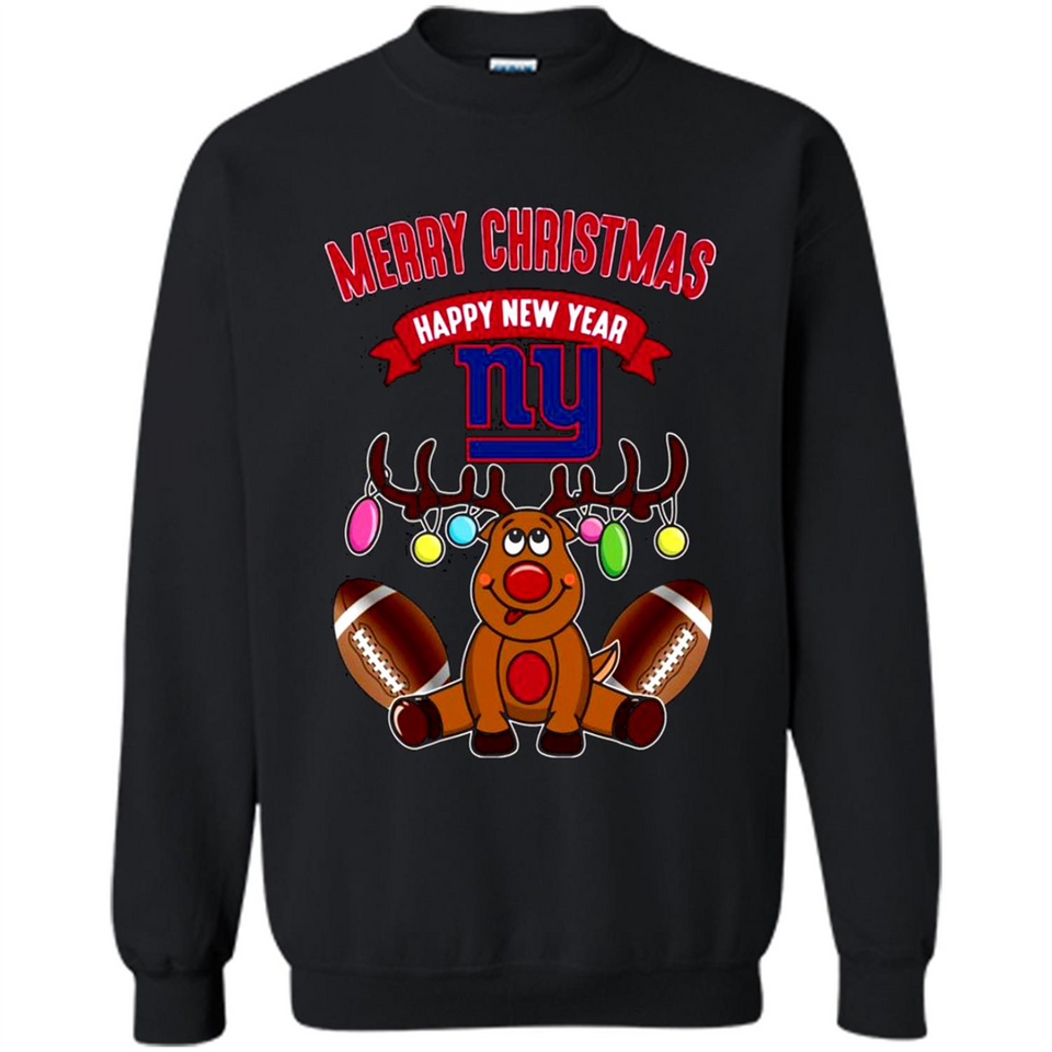 New York Giants NFL Reindeer Funny Merry Christmas And Happy New Year