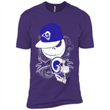 Jack Skellington The Nightmare Before Christmas-Rams Football - Premium Short Sleeve T-Shirt