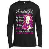 November Butterfly Girl - Canvas Long Sleeve T-Shirt