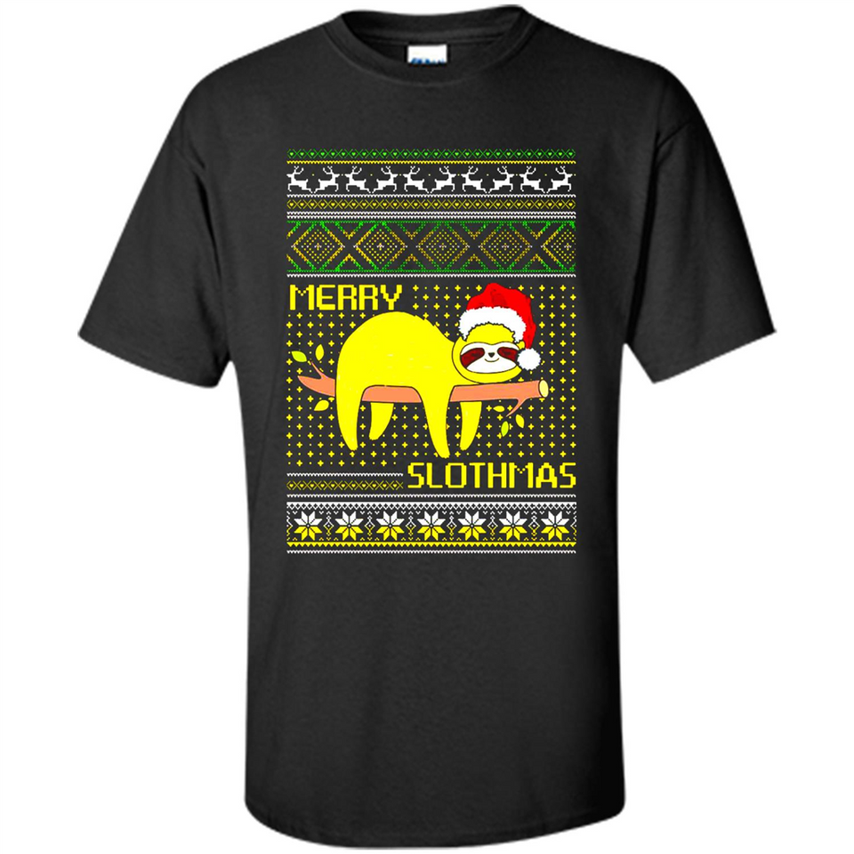 Merry Slothmas Sloth Christmas Sweater PINGPONG - Shirt