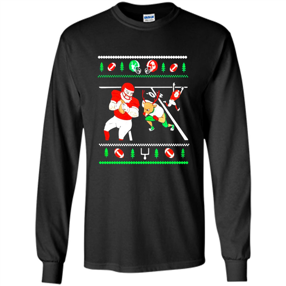 Santa vs Deer Football Ugly Christmas PINGPONG