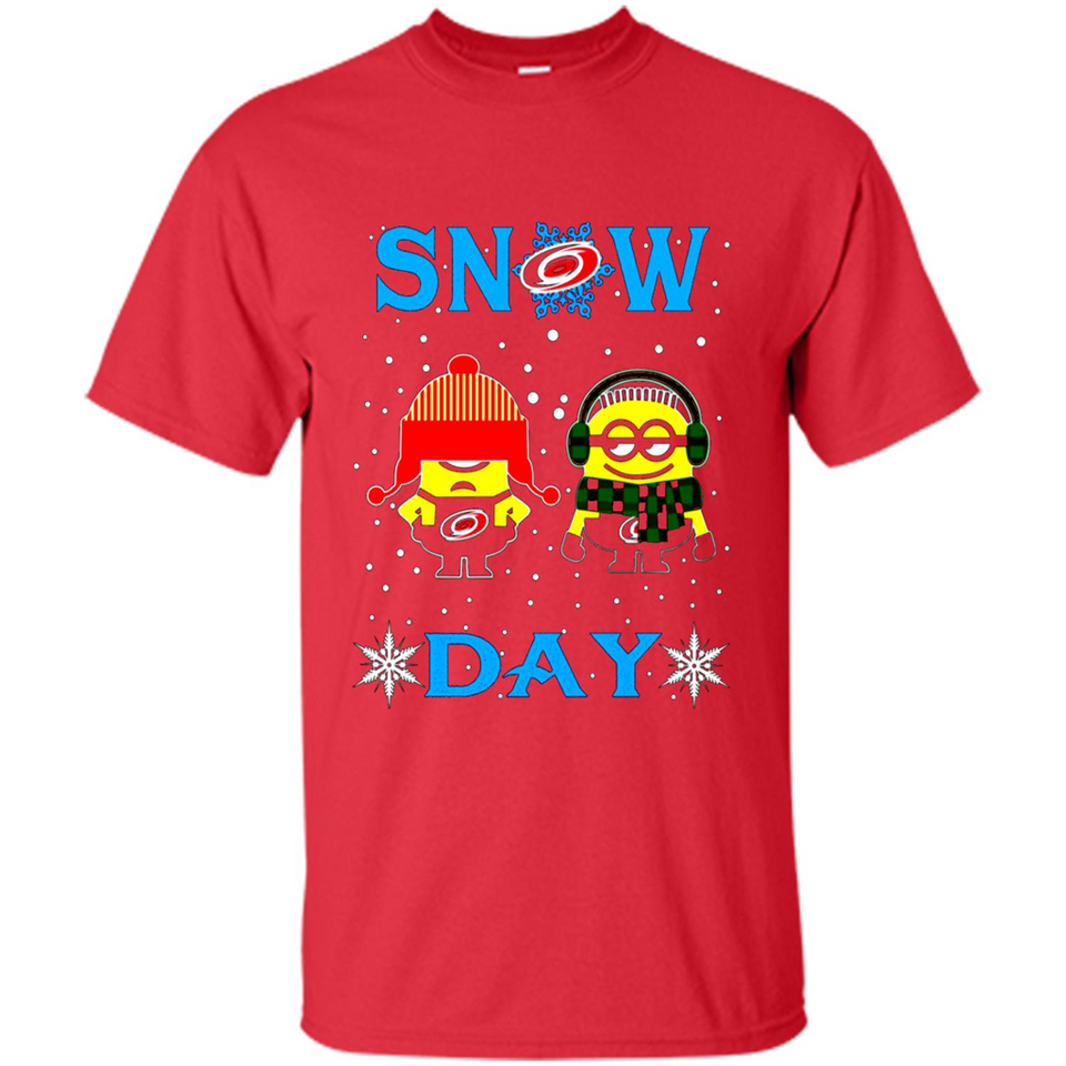 Snow Day Shirt For Carolina Hurricanes Vs Minion Fans pingpong
