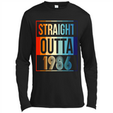 Retro Straight Outta 1986 32 Years Old - Canvas Long Sleeve T-Shirt