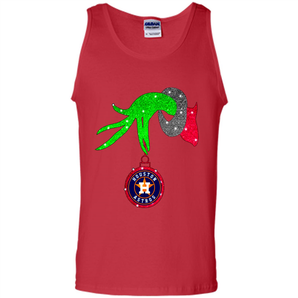 GRINCH HAND HOLDING HOUSTON ASTROS GLITTER CHRISTMAS PINGPONG