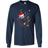 Cute Christmas Choloepus Sloth Santa Led Light Mug - Long Sleeve T-Shirt