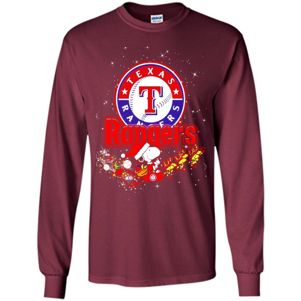 Snoopy Christmas Texas Rangers - Long Sleeve T-Shirt