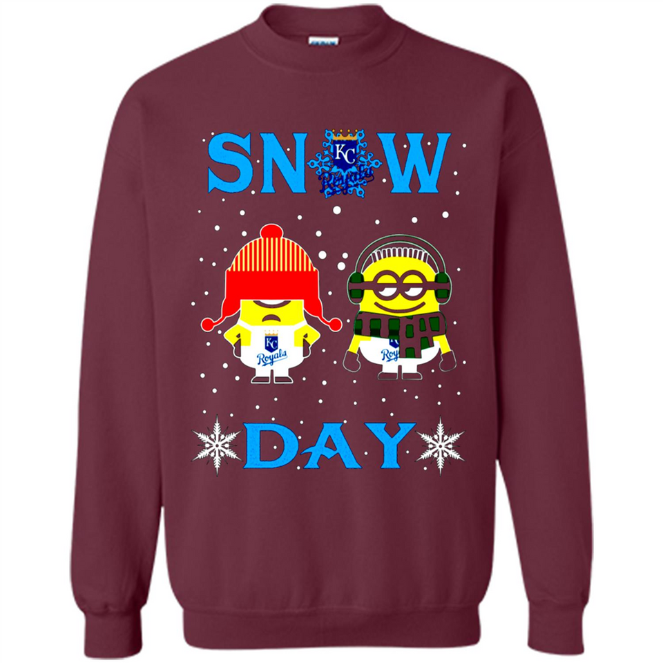 Snow Day Shirt For Kansas City Royals Vs Minion Fans pingpong