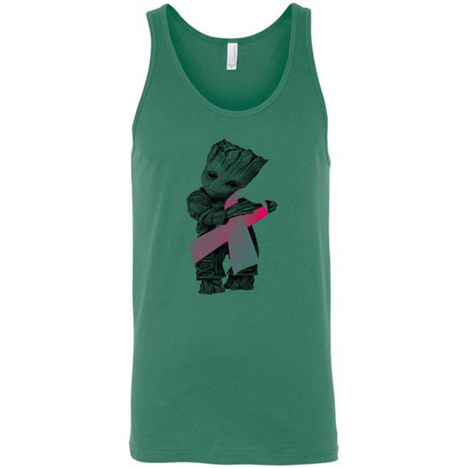 Groot Hug Breast Cancer - Canvas Unisex Tank