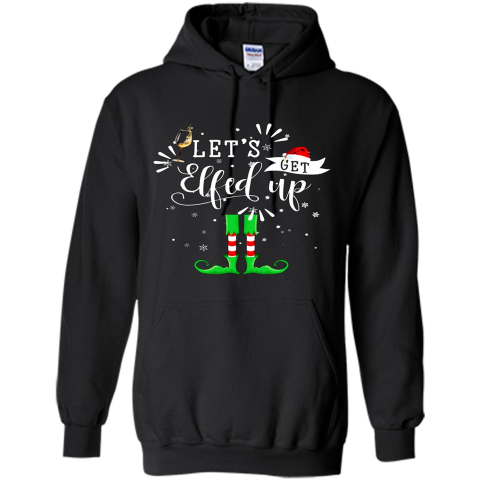 Let's Get Elfed Up Funny Drinking Wine Christmas Elf PINGPONG