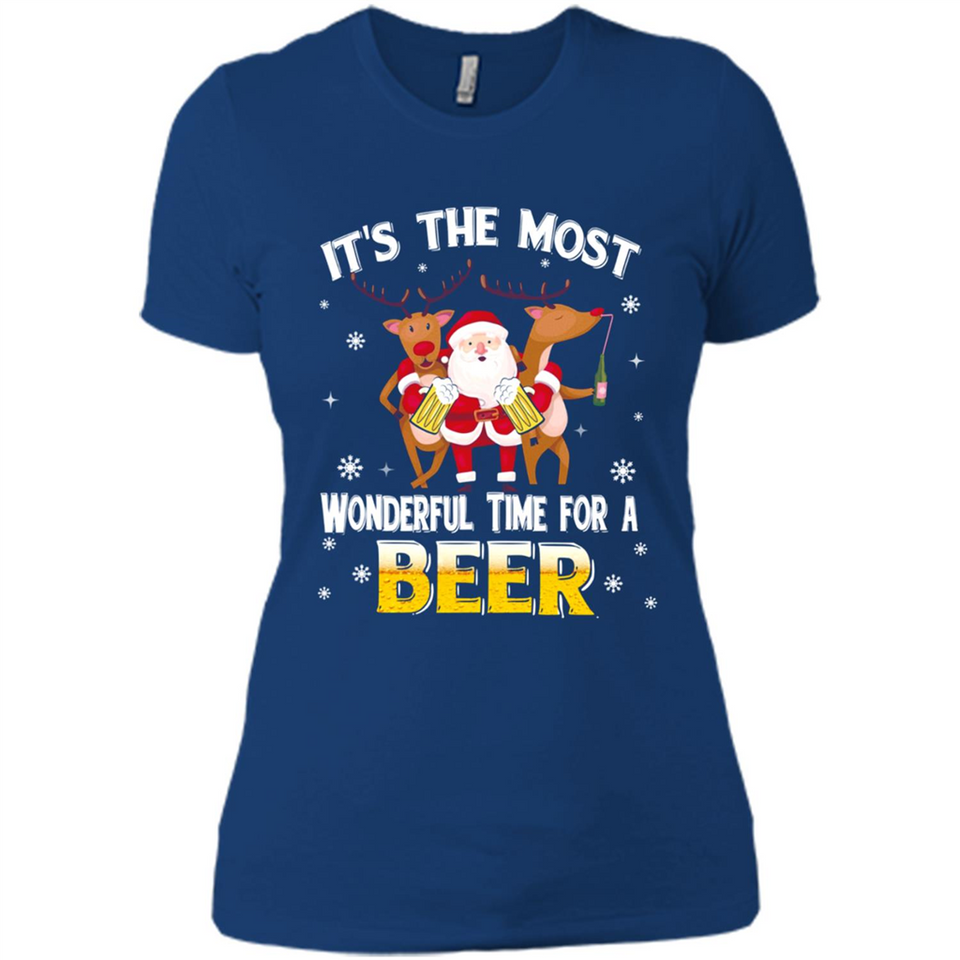 Its The Most Wonderful Time for a Beer - Ladies' Boyfriend T-Shirt