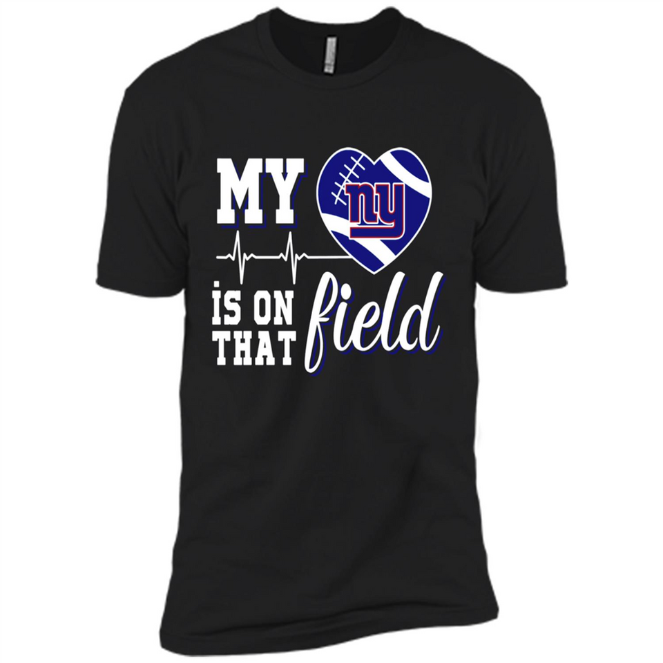New York Giants Football My Heart is on that Field - Premium Short Sleeve T-Shirt