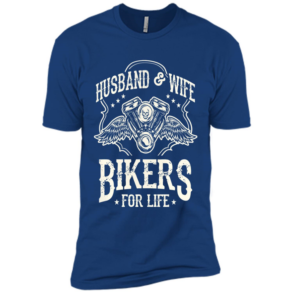 Husband & Wife Biker For Life Couple