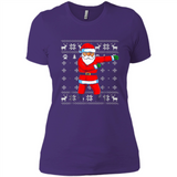 Flossing Santa Christmas Ugly Sweater Style Pajama Xmas Gift - Ladies' Boyfriend T-Shirt