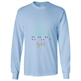 My Favorite Color is Christmas Lights Xmas Sporty T-Shirt - Long Sleeve T-Shirt